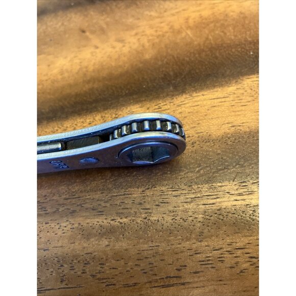 Snap-On R-1214 USA 3/8" 7/16" Ratcheting Box End Wrench 6 Point - Picture 6 of 8